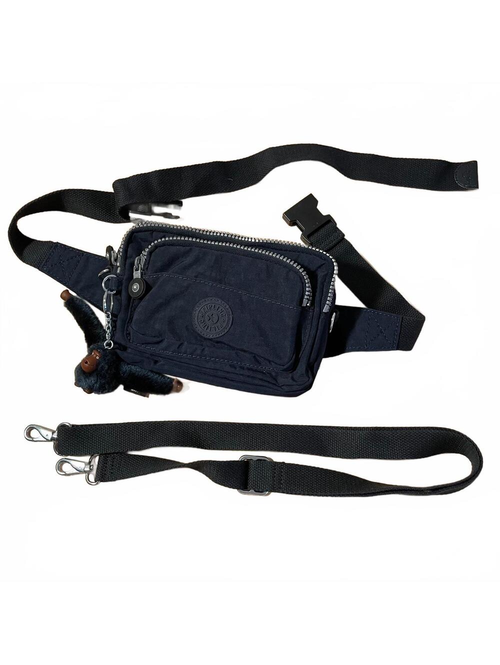 Kipling navy blue Crossbody Bag with Monkey Keychain